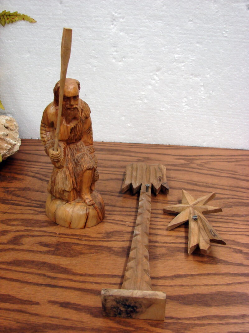 16 pc Vintage Hand Carved Olive Wood from Holy Land Nativity Set, Moose-R-Us.Com Antiques Collectibles Log Cabin Decor
