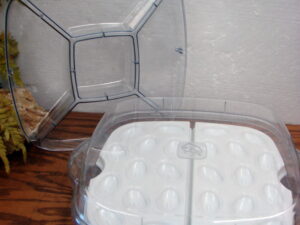Pampered Chef Chillzanne 24 Deviled Egg Keeper Storage 3 Piece, Moose-R-Us.Com Antiques Collectibles Log Cabin Decor