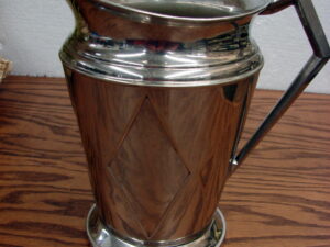 National Silver Co Triangle Modernistic Style Pitcher Wide Spout