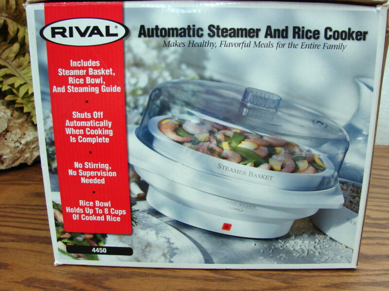 Brand New Rival Automatic Steamer Rice Cooker Electric Steam Basket Rice Bowl #4450, Moose-R-Us.Com Antiques Collectibles Log Cabin Decor