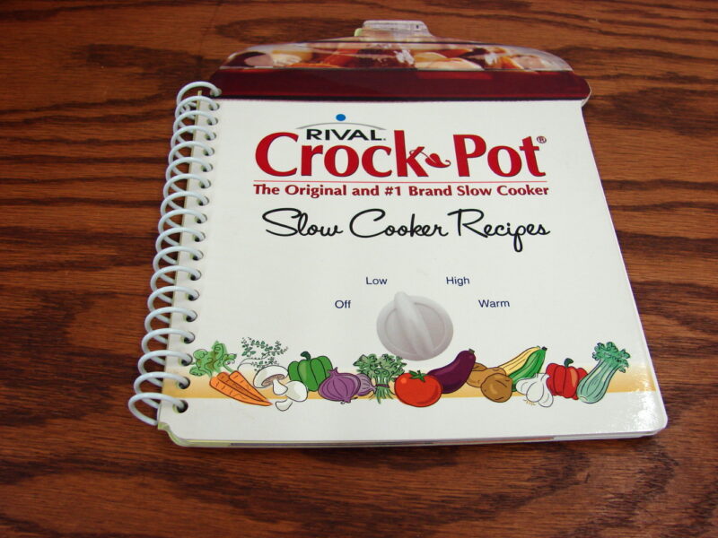Rival Crock Pot Cook Book 47 Pages Recipes Spiral Coated Covers, Moose-R-Us.Com Antiques Collectibles Log Cabin Decor
