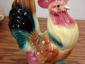 Vintage Royal Copley Ceramic Rooster Figurine Farmhouse Decor