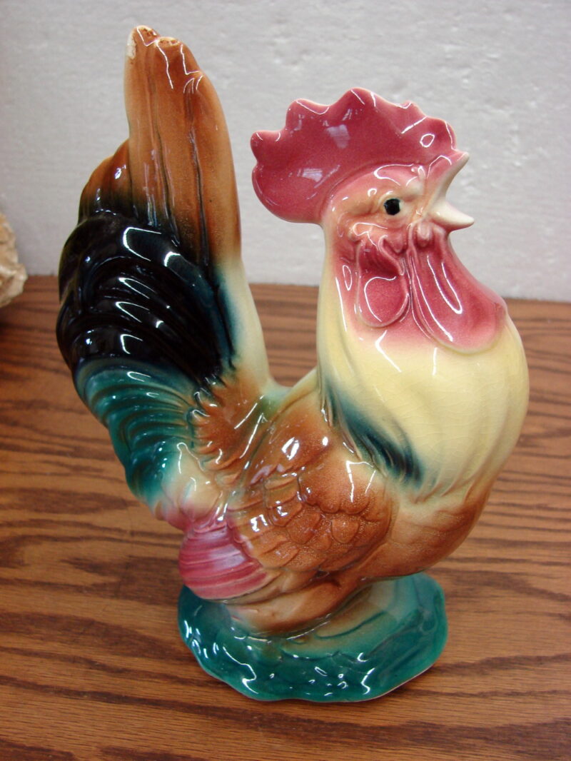 Vintage Royal Copley Ceramic Rooster Figurine Farmhouse Decor
