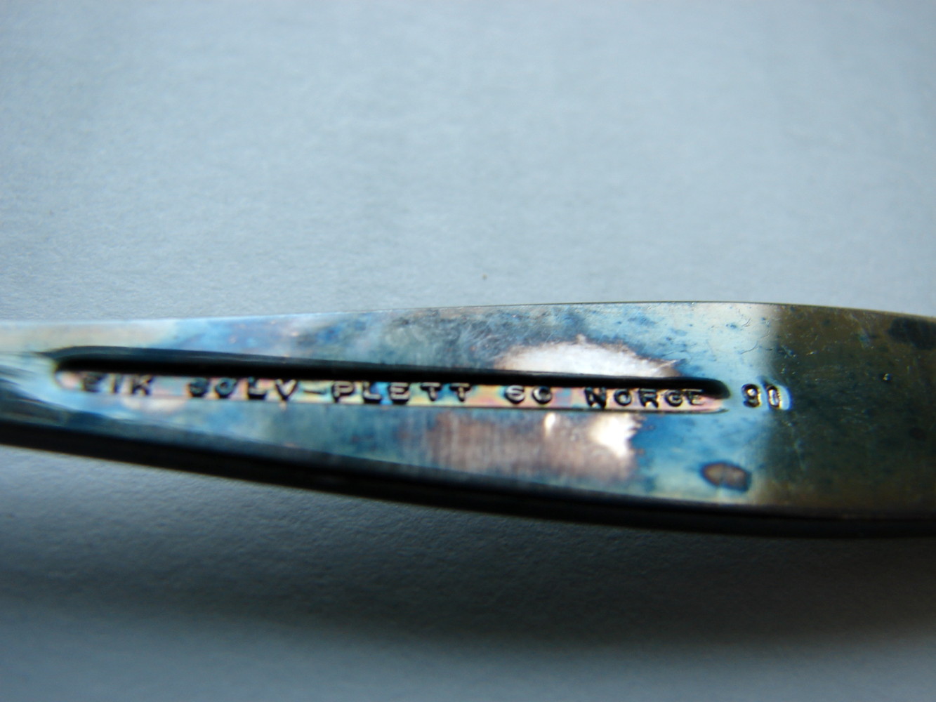 Vintage Eik Solv Plett 60 Tonsberg Norge Scandinavian Silver Plate Spoons Original Box - Image 2