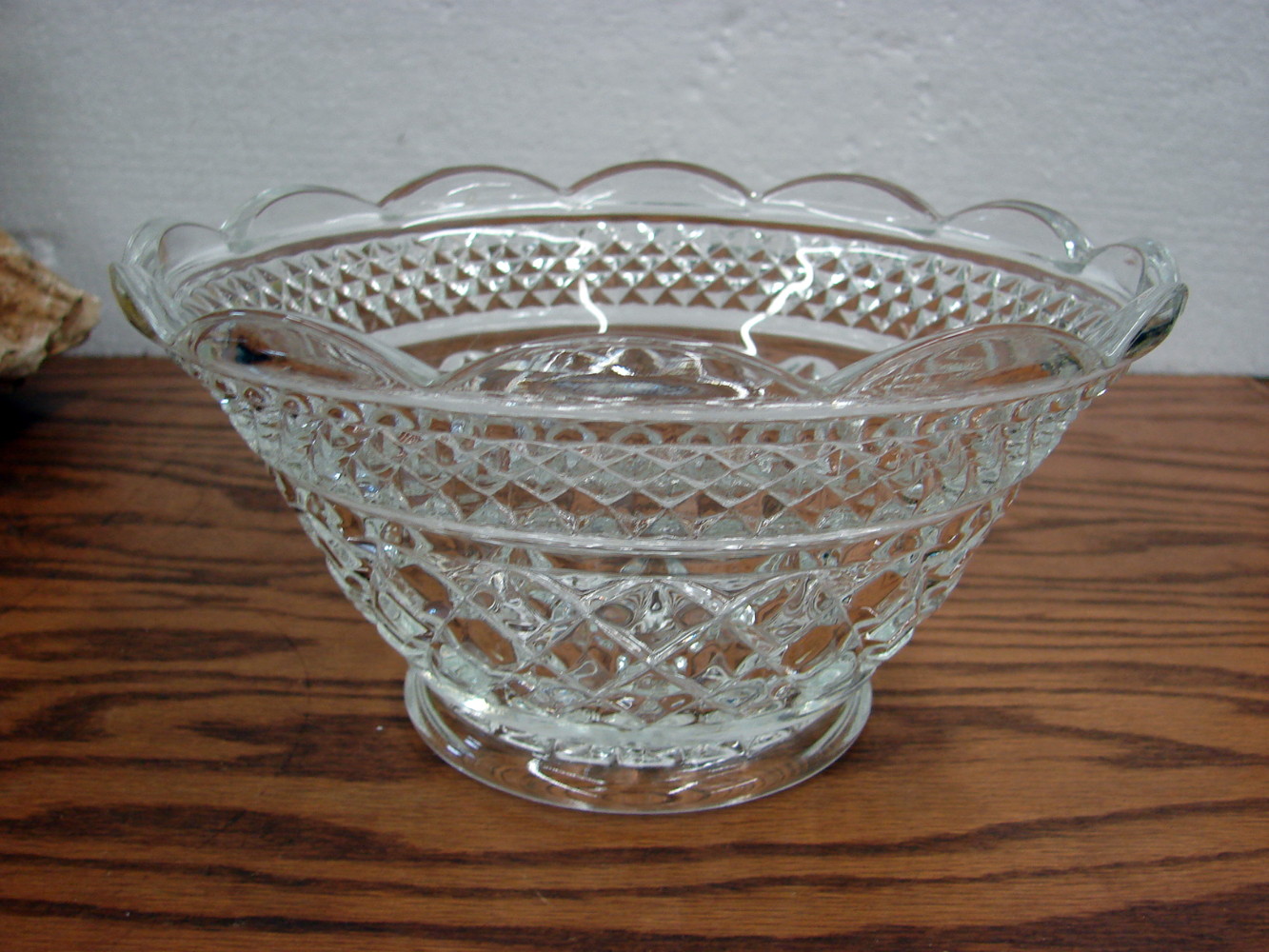 Vintage Anchor Hocking Wexford Pedestal Bowl 8 x 4"