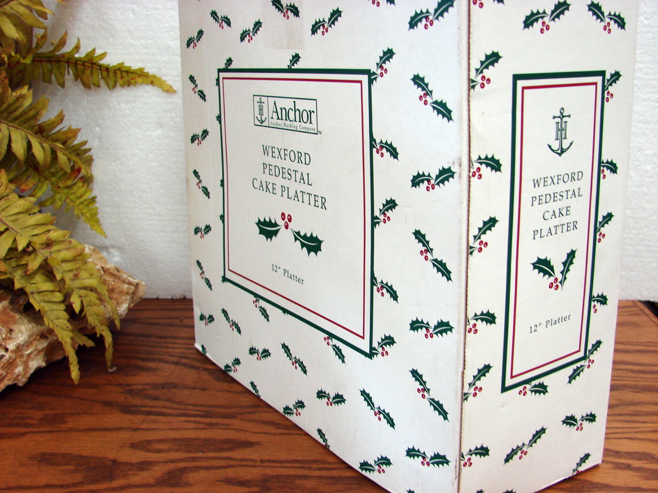 Vintage Anchor Hocking Wexford Pedestal Cake Stand Server Display Original Box - Image 2