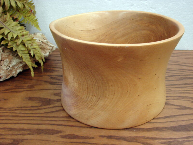 Extra Large Wood Carved Maple ? Serving Bowl Fruit Pinecones, Moose-R-Us.Com Antiques Collectibles Log Cabin Decor