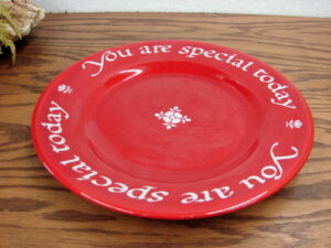 Original Vintage 1979 You Are Special Today Plate Red Made in USA