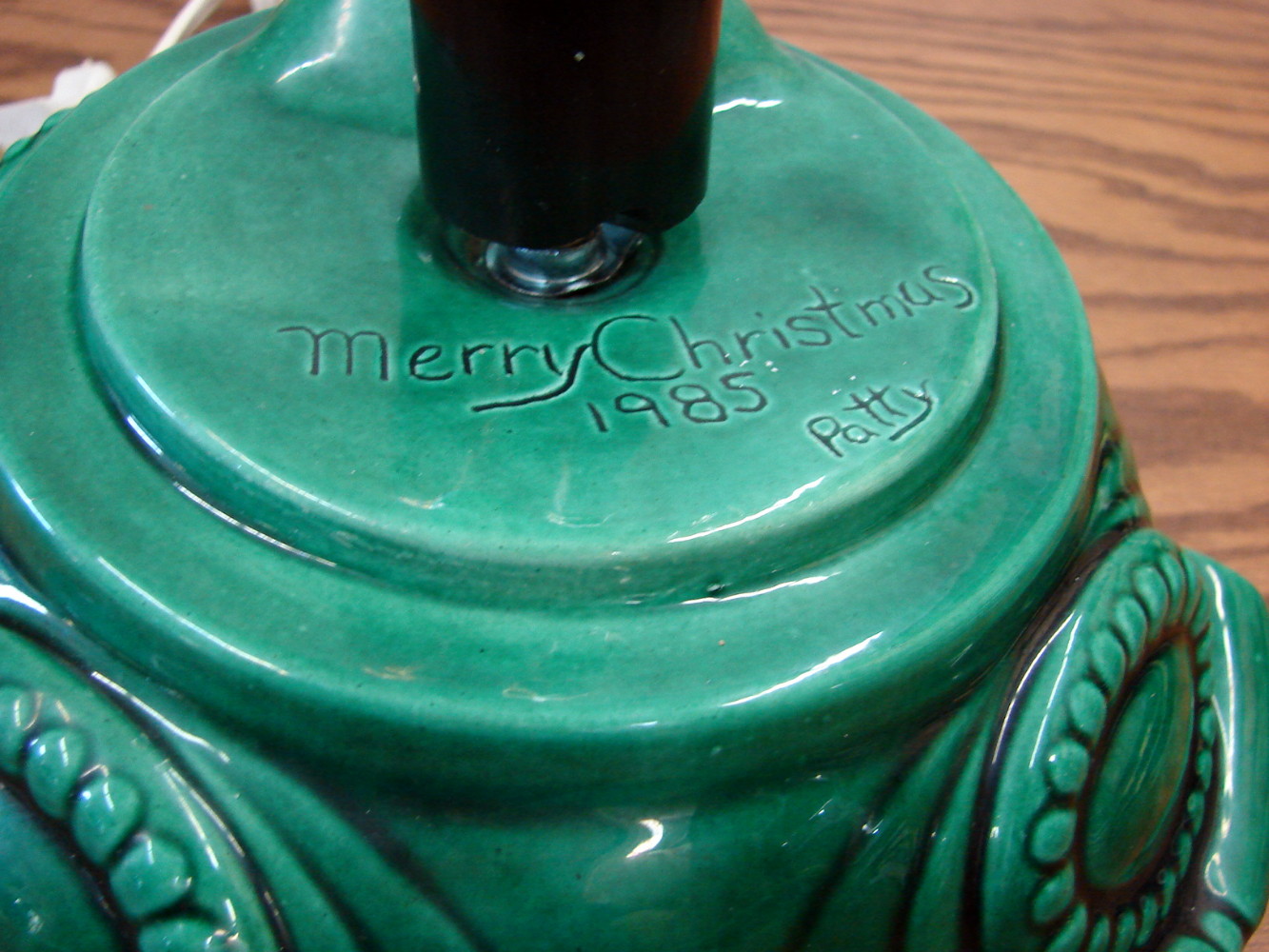 Vintage Ceramic Christmas Tree Light Up Atlantic Mold Multi Color Bulbs w/ Base 18" - Image 4