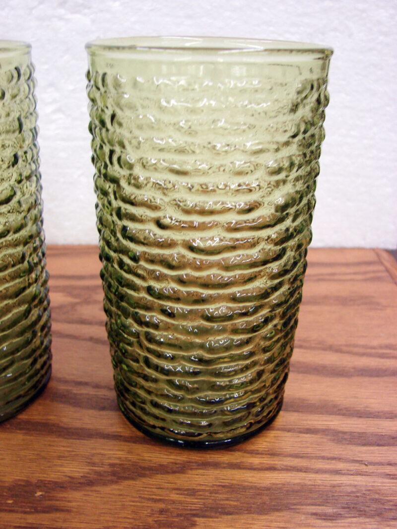Set/10 Vintage Avocado Anchor Hocking Soreno 5&#8243; High Ball Glass, Moose-R-Us.Com Antiques Collectibles Log Cabin Decor