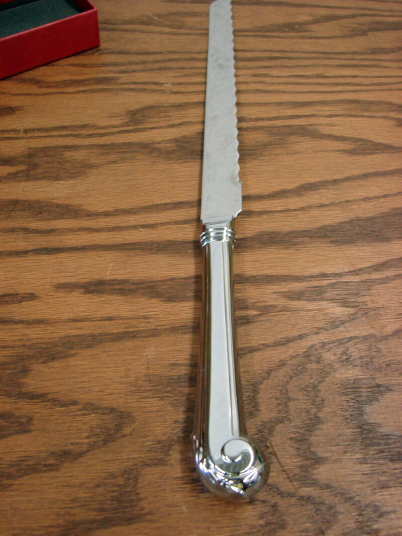 Brand New Carvel Hall George Washington Towle Silver Bread Knife in Box, Moose-R-Us.Com Antiques Collectibles Log Cabin Decor