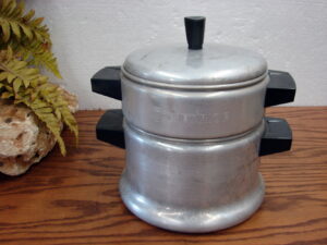 Vintage Mid Century West Bend Comet Rice Cooker Aluminum Steamer 3 pc