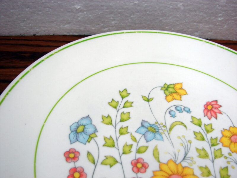 13 pc Corelle Dinnerware Meadow Wildflower Pattern Lunch and Dinner Plates, Moose-R-Us.Com Antiques Collectibles Log Cabin Decor