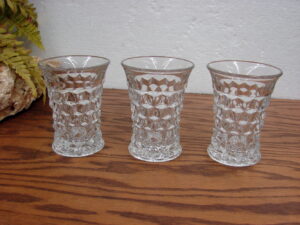 Set/3 Vintage Fostoria American Clear Flared Glass 8 Oz Tumbler