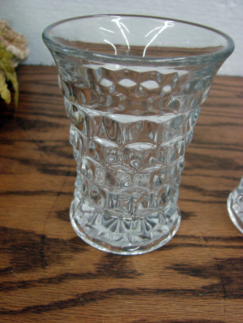 Set/3 Vintage Fostoria American Clear Flared Glass 8 Oz Tumbler, Moose-R-Us.Com Antiques Collectibles Log Cabin Decor