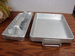 Vintage Frigidaire Quickube Meat Ice Cube Tray Retro Aluminum Logo End Handle