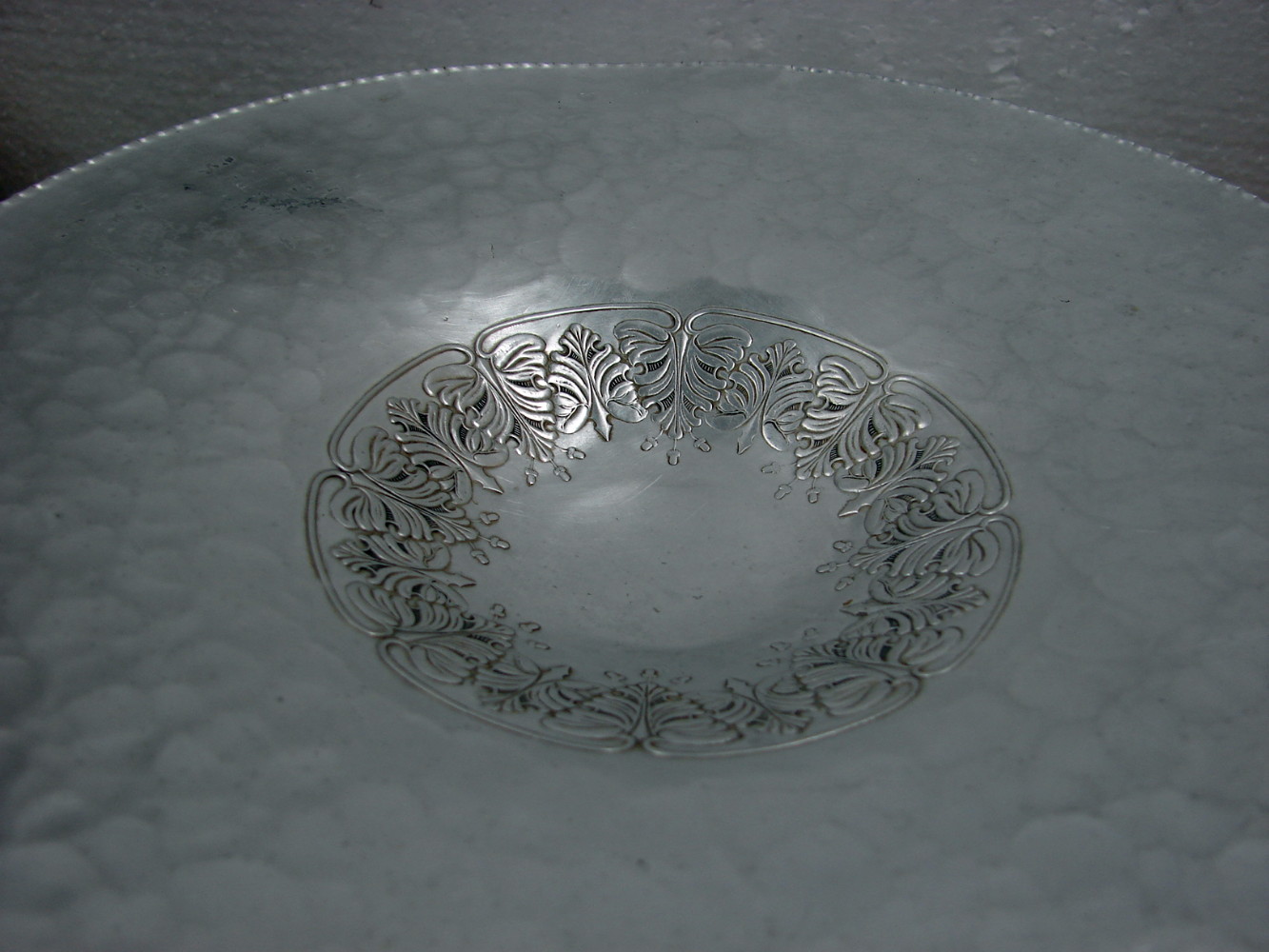 Trade Continental Hand Hammered Aluminum 2 Tier Tidbit Trays #580 Acorns Leaves - Image 2