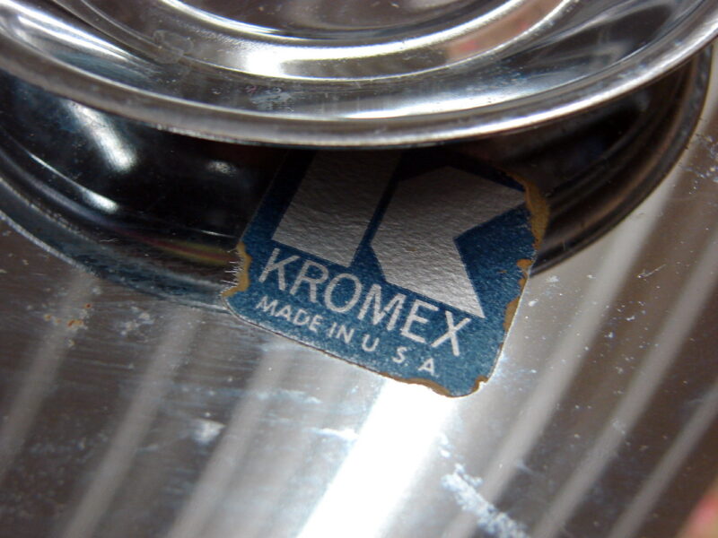 Vintage Kromex Mide Century Modern  Chrome 3 Tier Tidbit Appetizer Tray w/ Finial, Moose-R-Us.Com Antiques Collectibles Log Cabin Decor