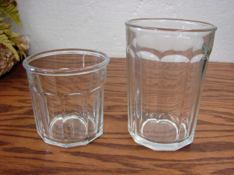 Set/8 Luminarc Cristal D&#8217;Arques France Clear Panel Working Glass 2 Sizes, Moose-R-Us.Com Antiques Collectibles Log Cabin Decor