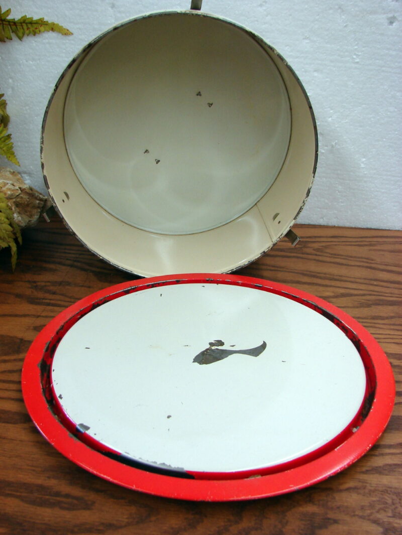 Vintage Robin Bird Decorated Maid of Honor Cake Carrier Pan w/Locking Lid USA, Moose-R-Us.Com Antiques Collectibles Log Cabin Decor