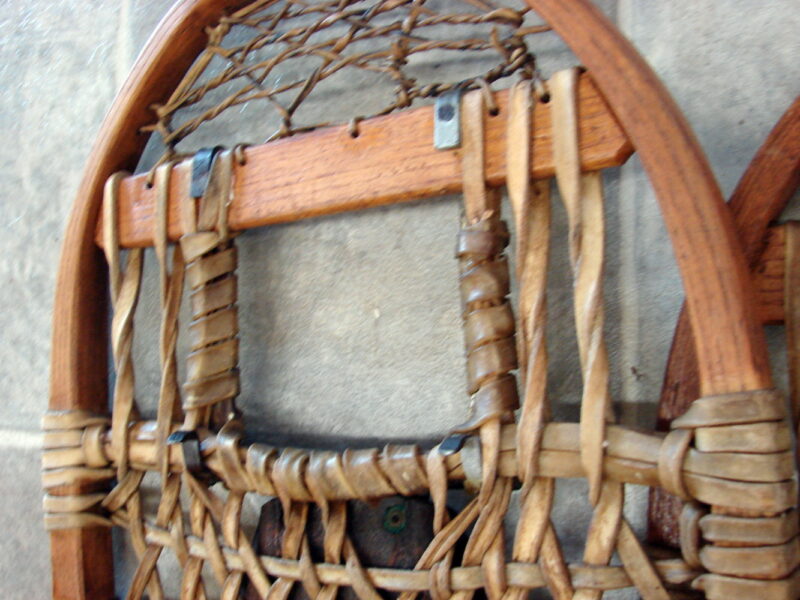 Vintage Ski Lodge Decor Bear Paw Snowshoes WWII 10th Mtn Division Snow Shoe, Moose-R-Us.Com Antiques Collectibles Log Cabin Decor