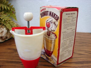 Vintage Popeil's Doughnut Dough Dropper Maker Original Box Retro 1950’s