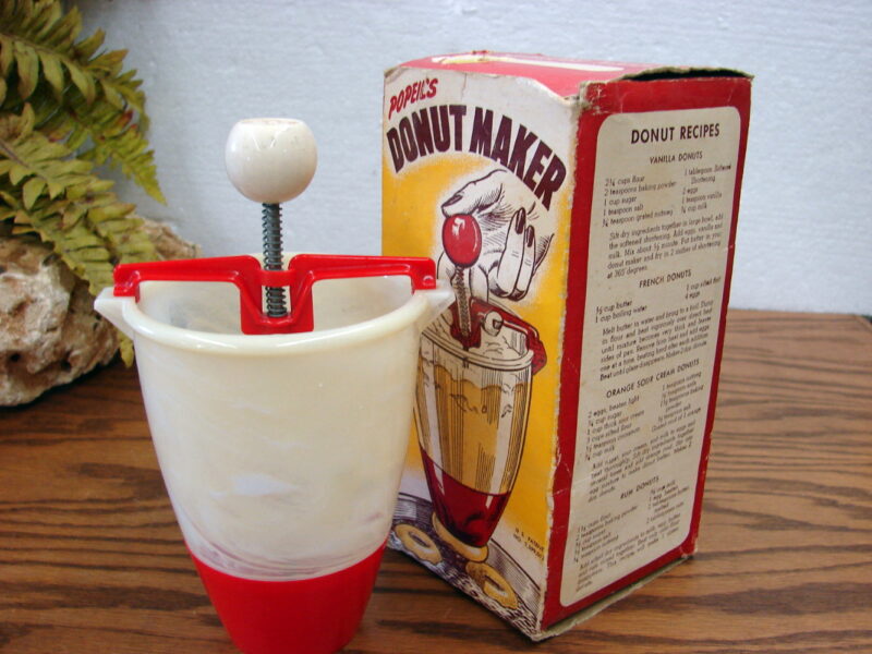 Vintage Popeil&#8217;s Doughnut Dough Dropper Maker Original Box Retro 1950’s, Moose-R-Us.Com Antiques Collectibles Log Cabin Decor