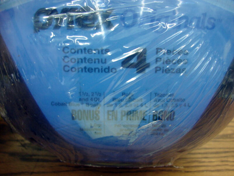 Brand New 4 pc Set Pyrex Originals Cobalt Blue Nesting Mixing Bowls Measuring Cup, Moose-R-Us.Com Antiques Collectibles Log Cabin Decor