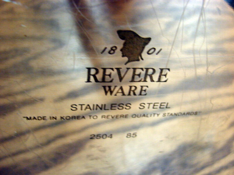 Revere Ware Turkey Roaster Roasting Pan w/ Rack Dome Lid Stainless Steel Chrome, Moose-R-Us.Com Antiques Collectibles Log Cabin Decor