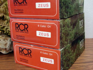 Brand New Set/18 Royal Crystal Rock Italy Zeus Cut Champagne Sherbet RCR Original Stickers Box
