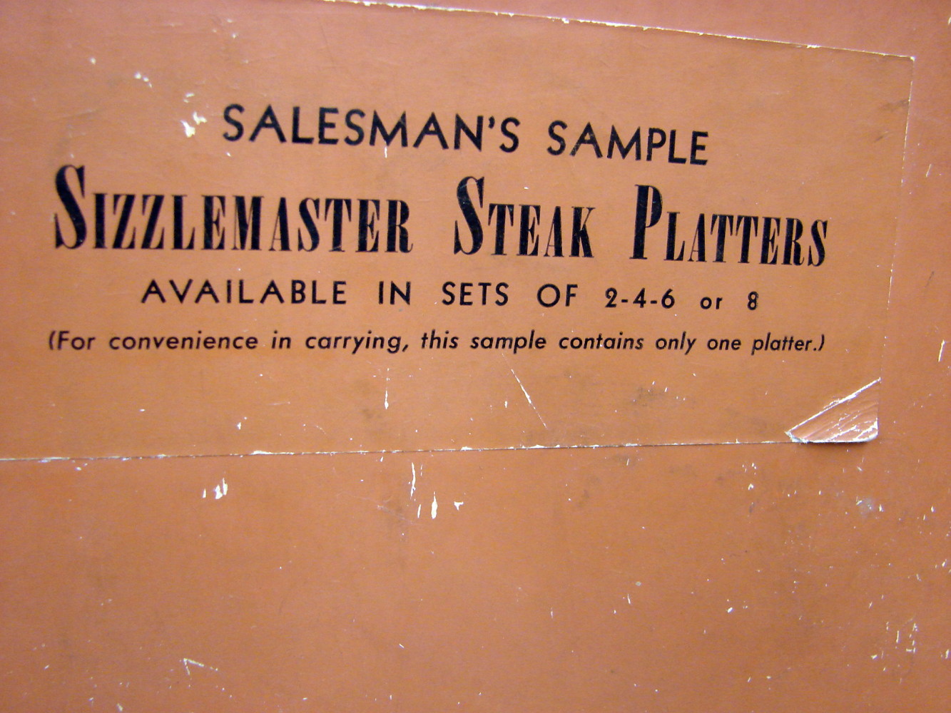 Vintage Salesman Sample Sizzlemaster Steak Platters Original Box - Image 2