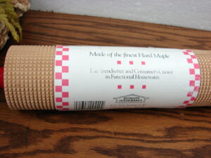 Brand New Bethany Housewares Hard Maple Square Cut 10" Rolling Pin Red Wood Handles