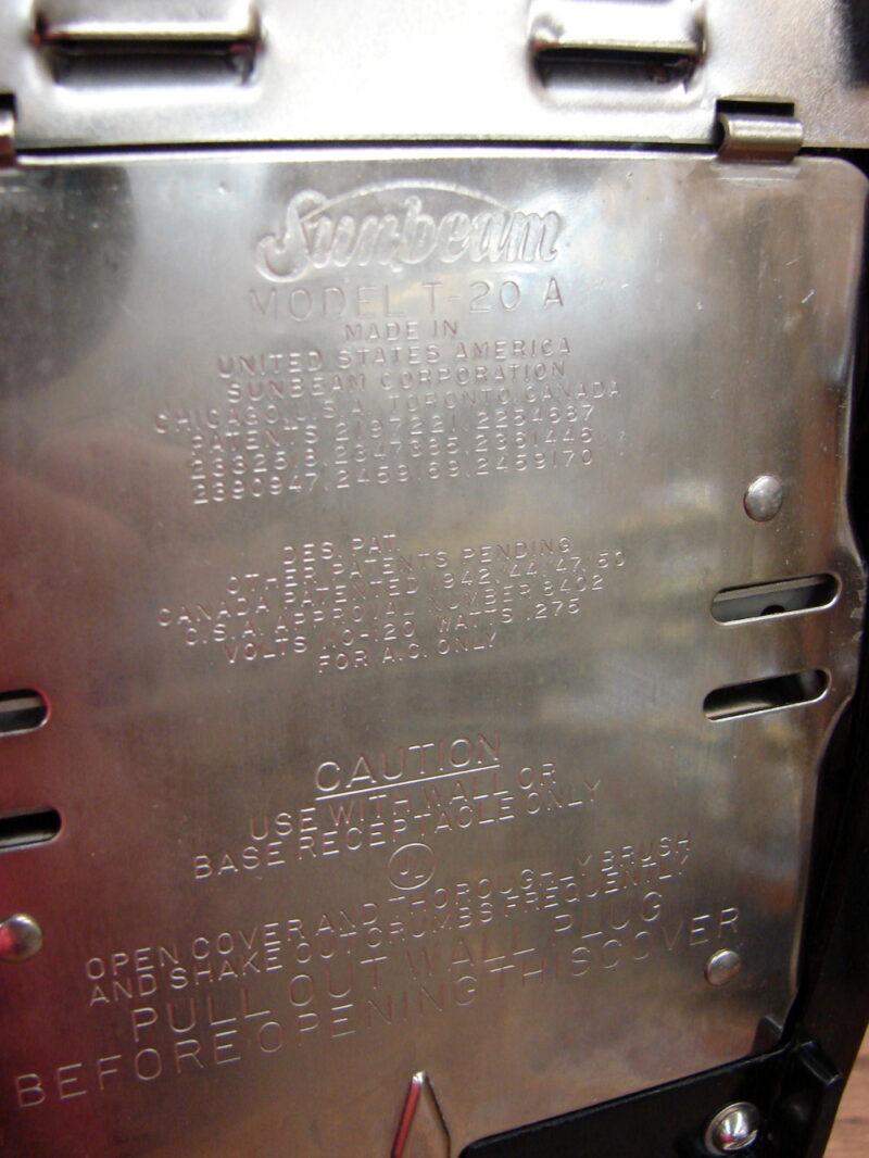 Vintage Sunbeam T-20 Radiant Auto Drop Rise Toaster Chrome Tested 1950&#8217;s, Moose-R-Us.Com Antiques Collectibles Log Cabin Decor