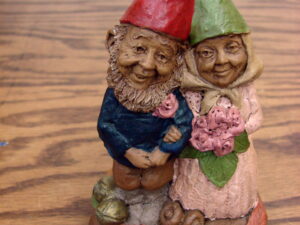 Retired Tom Clark Gnome Bride Groom Pecan Resin Figurine 1987 Cairn Studios