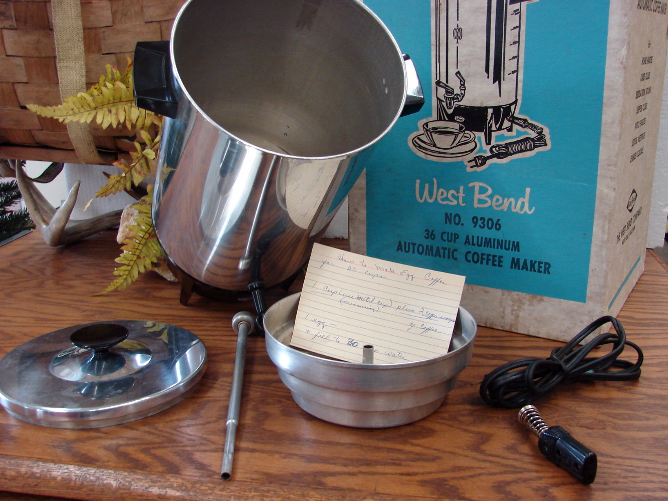 Vintage West Bend Automatic Coffee Maker 36 Cup #9306 Original Box Tested - Image 6