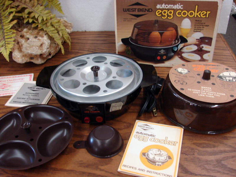 Brand New Vintage West Bend Electric Automatic Egg Cooker #5820 Easy Poach Boil, Moose-R-Us.Com Antiques Collectibles Log Cabin Decor