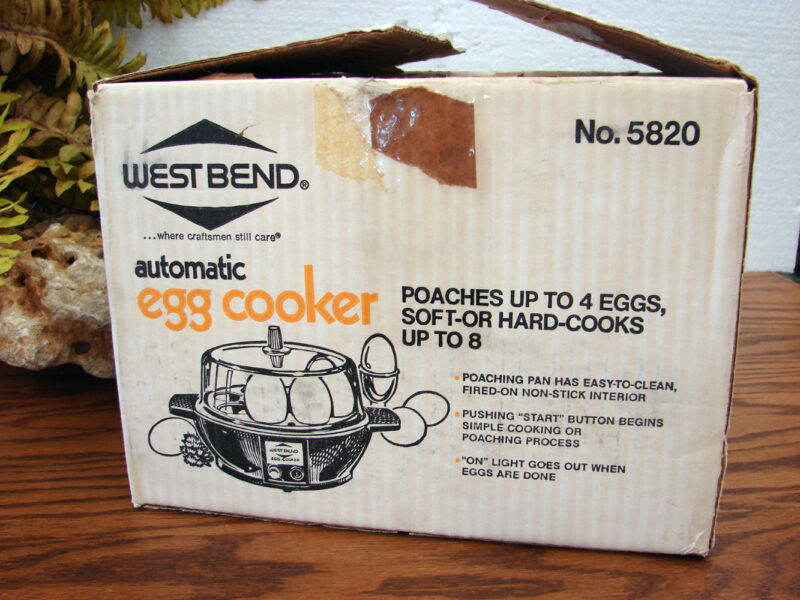 Brand New Vintage West Bend Electric Automatic Egg Cooker #5820 Easy Poach Boil, Moose-R-Us.Com Antiques Collectibles Log Cabin Decor