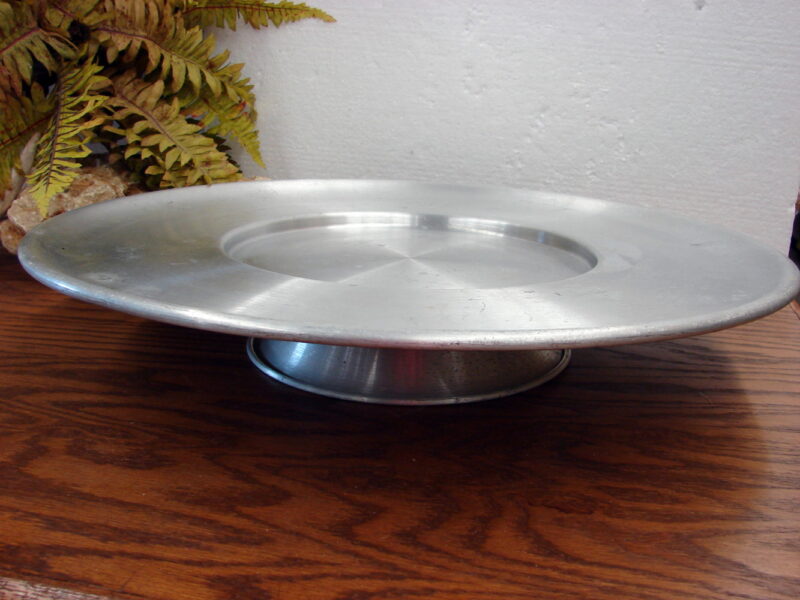 Vintage Oversized  20&#8243; West Bend Aluminum Lazy Susan Tray, Moose-R-Us.Com Antiques Collectibles Log Cabin Decor