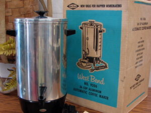 Vintage West Bend Automatic Coffee Maker 36 Cup #9306 Original Box