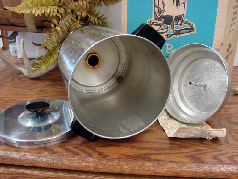 Vintage West Bend Automatic Coffee Maker 36 Cup #9306 Original Box, Moose-R-Us.Com Antiques Collectibles Log Cabin Decor