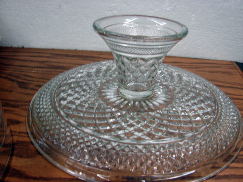 Anchor Hocking Wexford Pedestal Cake Plate Display Stand w/ Dome Lid, Moose-R-Us.Com Antiques Collectibles Log Cabin Decor