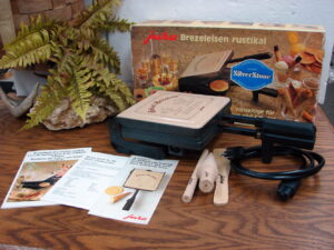 Brand New Jura Bräzeleisen Model 142 Vintage Swiss Brätzeli Waffle Iron 110v Original Box