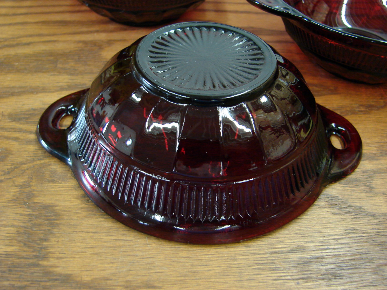 Vintage Anchor Hocking Royal Ruby Coronation Berry Fruit Bowl Set/7 - Image 2