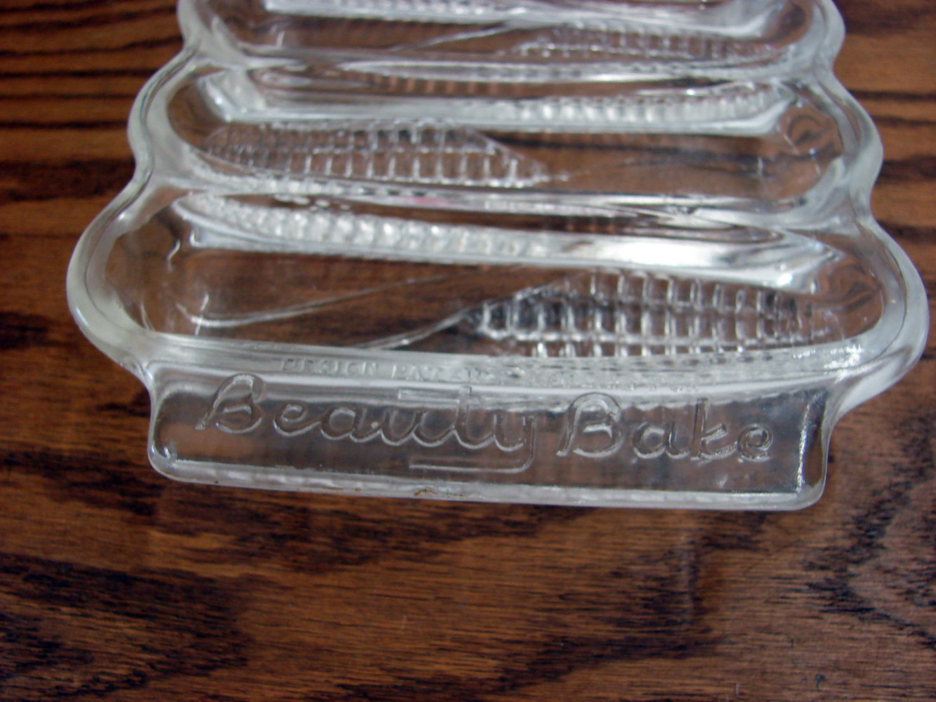 Vintage Beauty Bake Cornbread Corn Shaped Clear Glass Baking Dish Pan - Image 2