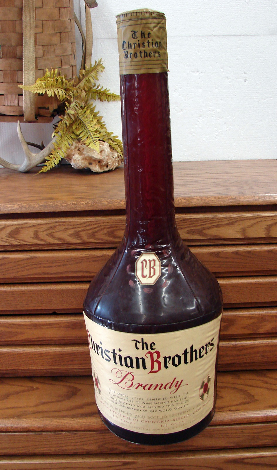 Vintage The Christian Brothers Brandy Inflatable Bottle Store Display 30"
