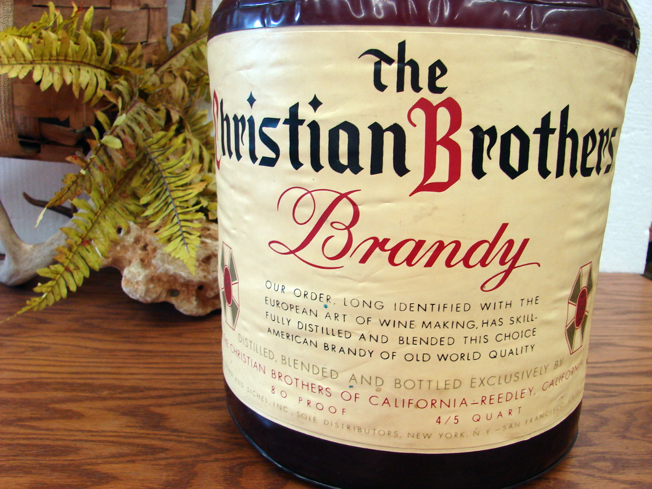 Vintage The Christian Brothers Brandy Inflatable Bottle Store Display 30" - Image 2