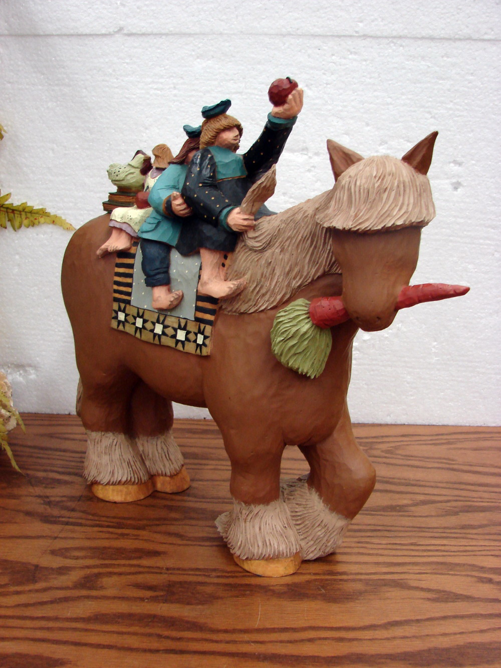 Williraye Studio WW3033 Country Taxi Large Horse with 3 Riders & Rooster