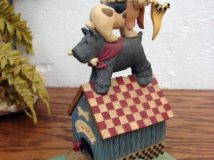 Debbie Mumm Puppy Power Dog House Tower Hidden Trinket Box