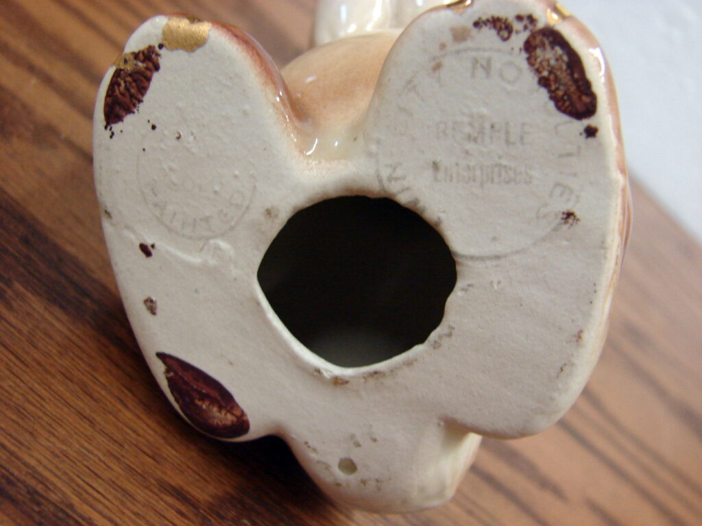 Vintage Ceramic Hand Painted Gold Trim Rempel Enterprise Hoppy Bunny Rabbit - Image 3