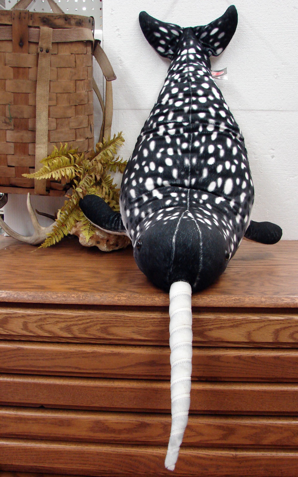 Used Jumbo Melissa & Doug Realistic Lifelike Plush Narwhal Giant Stuffed Animal